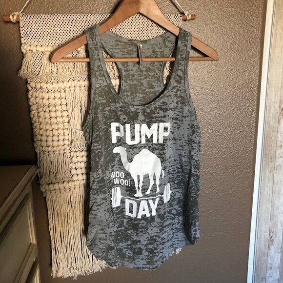 Pump Day Racerback Workout Tank Top - Picture 1 of 5